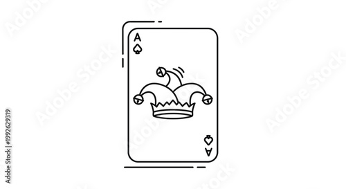 Ace of Spades Joker Playing Card Icon