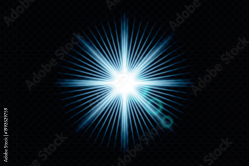 Radiant starburst a brilliant explosion of light and color in darkness