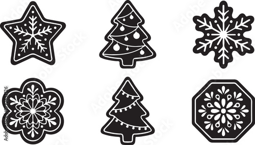 Festive winter decorations holiday theme graphic design digital art cozy atmosphere decorative elements