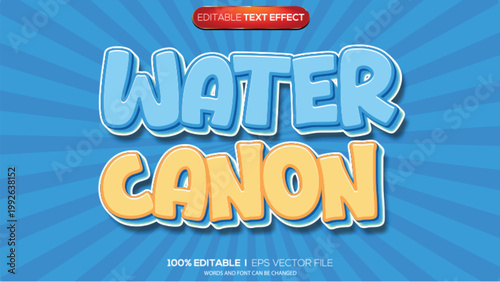 3d text effect water canon theme