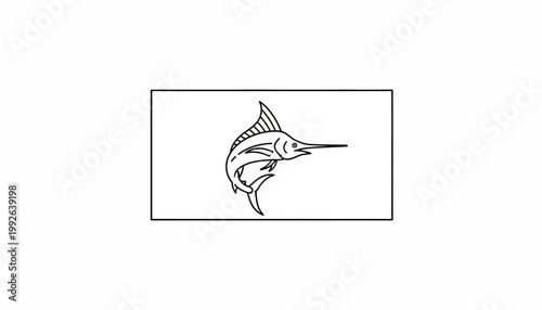 Marlin Fish Silhouette Illustration - Vector Art