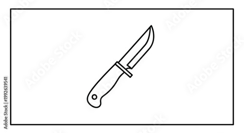 Hunting Knife Icon Vector Illustration
