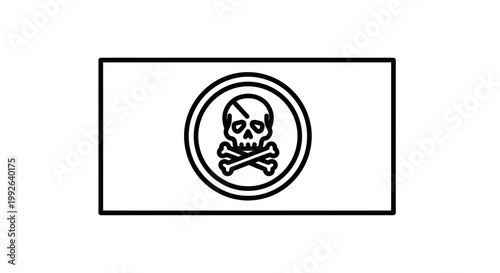Danger Skull and Crossbones Symbol Warning Sign Vector Illustration