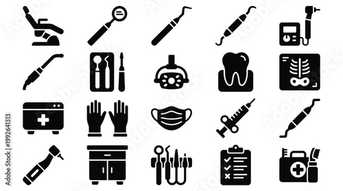 Dental Medical Icons Set