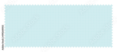 Tableau sur toile Light blue graph paper with decorative zigzag edges, a clean printed grid patter
