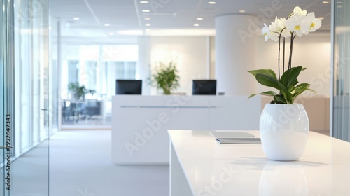 modern living room with white furniture