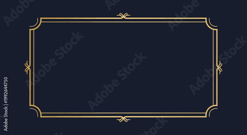 Golden Rectangle Frame Border Design.