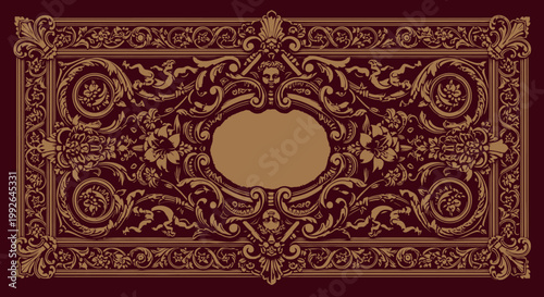 Intricate Brown Ornate Decorative Frame.