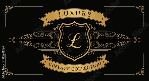Luxury Vintage Collection Emblem Logo.