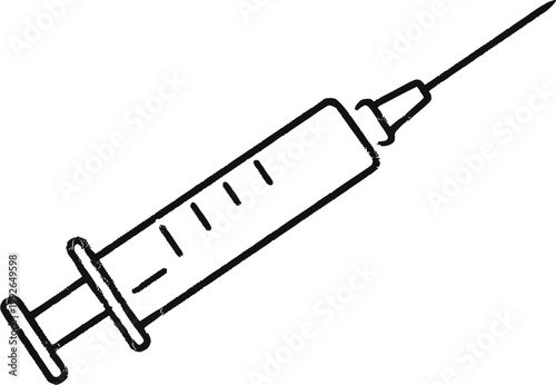 syringe isolated on white background 