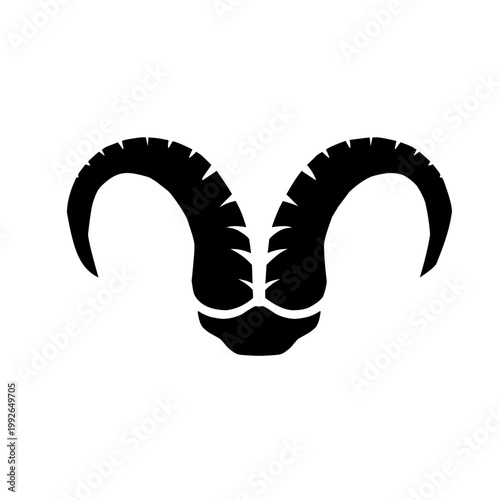 Animal horn and antler silhouette. Vector ilustration