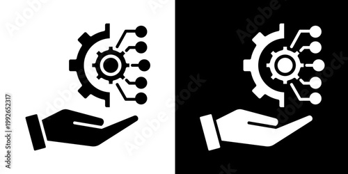 Business Transformation  Icon Set White Glyph Style Collection 