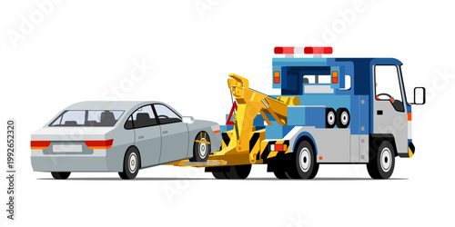 Tow truck+Car_One angle_01C