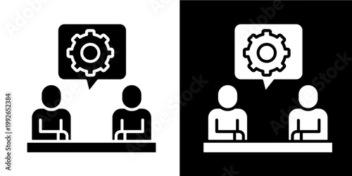 Consulting Agreement  Icon Set White Glyph Style Collection 