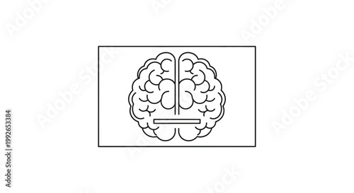 Abstract brain illustration, human mind, thinking concept, cognitive process, intelligence, creativity