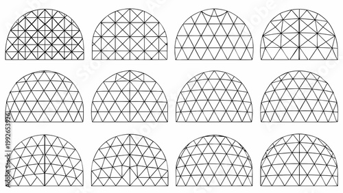 Geometric arch patterns displayed in a repeating grid arrangement