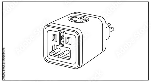 Universal Travel Adapter with Multiple Sockets and USB Ports