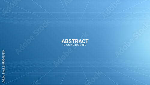 A blue abstract background with a grid pattern and white text
