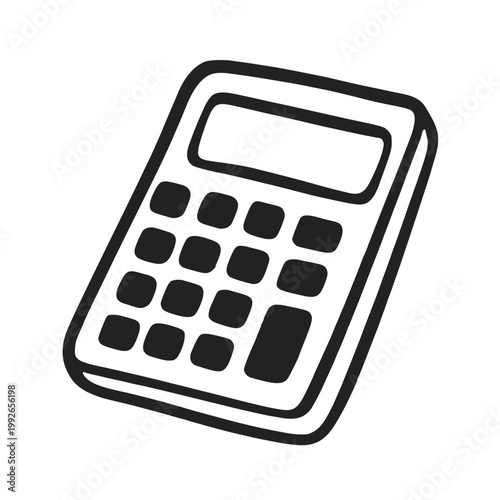 calculator isolated on white