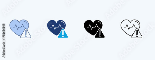 Health Risk Multiple Icon Illustration Vector