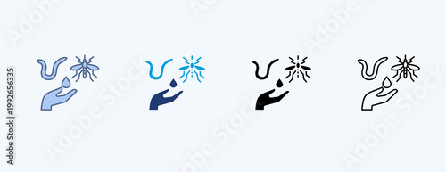 Tropical Disease Multiple Icon Illustration Vector