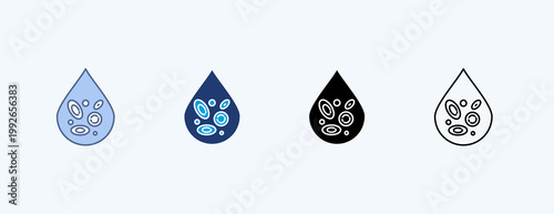 Blood Platelet Multiple Icon Illustration Vector