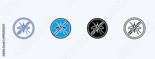 Mosquito Control Multiple Icon Illustration Vector
