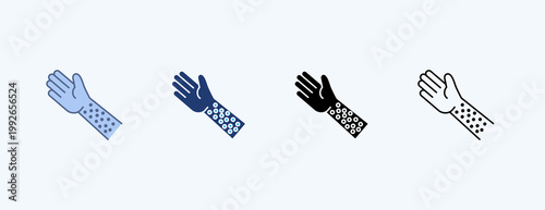 Rash Multiple Icon Illustration Vector