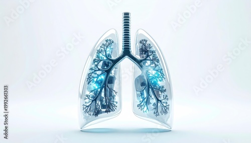 Human Lungs Anatomy Illustration.