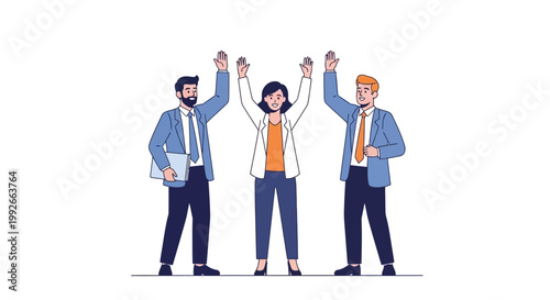 Business People Celebrating Success Together.