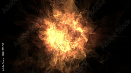 Massive Flames Burning Loop Animation