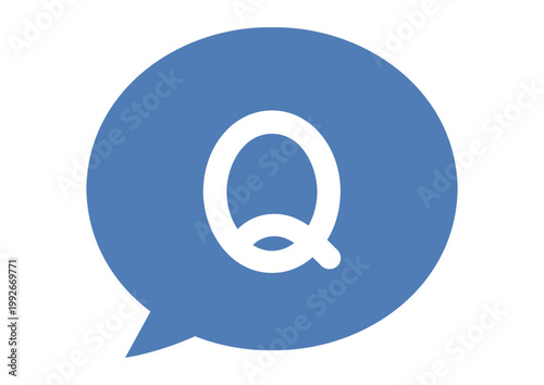 Ｑマーク　アイコン　クエスチョン　疑問　フキダシ　ベクターイラスト