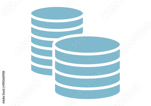 山積みのコイン　アイコン　お金　投資　リターン　利益　ベクターイラスト