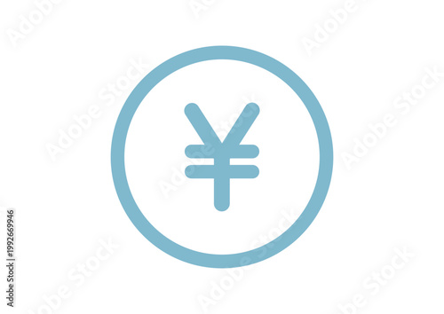 日本円のアイコン　現金　コイン　キャッシュ　ベクターイラスト