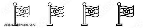 Flag  Icon Set Different Style Collection