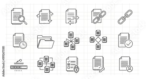 Collection of document and file icons.
