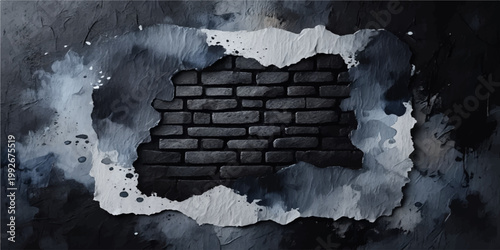 Scary Halloween skull on an old grunge wall map of Europe texture background