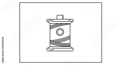 Spool of Thread Icon, Sewing Supplies, Crafting, DIY, Needlework, Textile, Material, Hobby