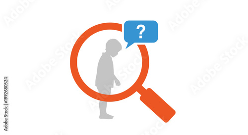 Person Looking Through Magnifying Glass.