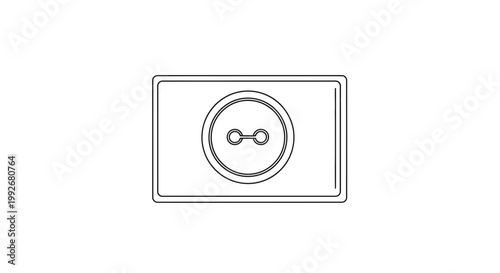 Simple line drawing of a power outlet with a plug symbol inside