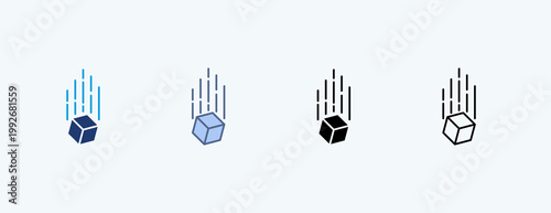 Gravity Field Multiple Icon Illustration Vector