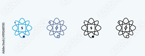 Cosmic Energy Multiple Icon Illustration Vector