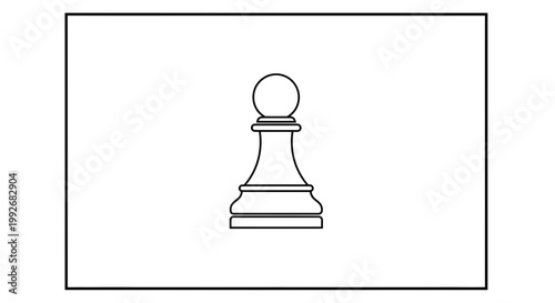 Minimalist Outline of a Chess Pawn: Strategy, Game, and Competition Concept
