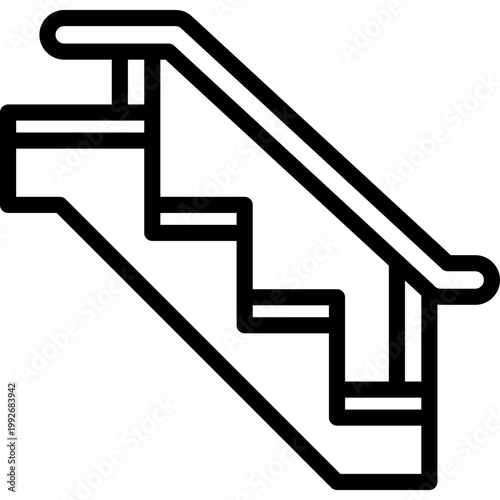 stairs icon illustration design with outline