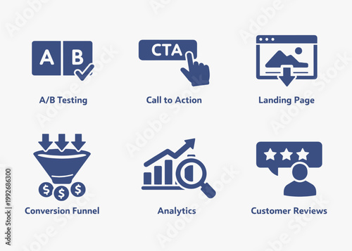 A set of Conversion Rate icons focuses on simplicity, elegance, and ease of recognition. Vector Sign for Logos, Labels, and Icons.