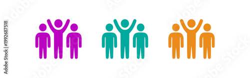 Diverse group of people icons, representing community and teamwork