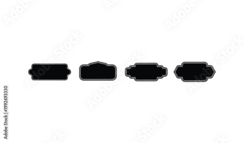 Four black oval shapes in a row on a white background, illustrating simplicity and minimalism in graphic design.