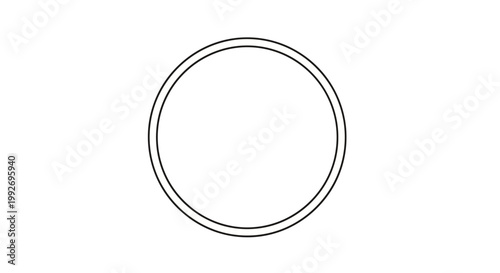Concentric Circles Outline, Abstract Geometric Shape, Minimalist Design Element