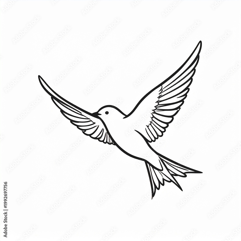Obraz premium flying white dove isolated on plain background peace symbol vector illustration