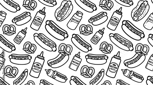 Hot Dog and Pretzel Pattern